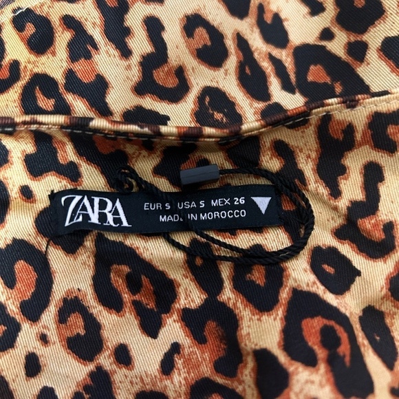 Zara Satin Cami Camisole Chettah Leopard Animal Print Chain Strap Cowl Neck NWOT - Picture 12 of 16